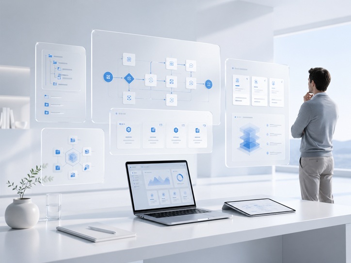Platform architecture and workflow design visual